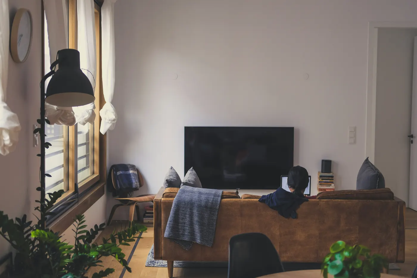 Cozy flatshare living room